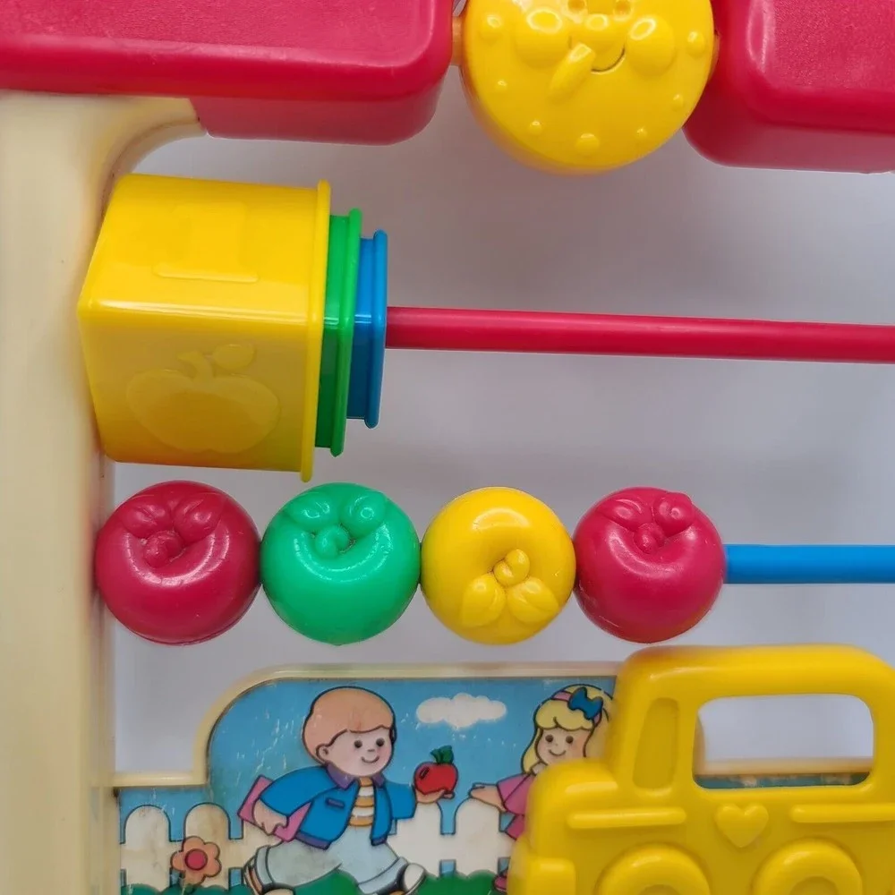 Fisher Price Discovery Beads School Vintage Toy #1062 Travel Size Nesting Cups